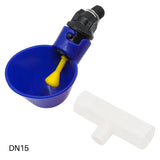 5PCS Chicken Water Drinking Cups Automatic Bird Drinker Bowl With Tee Connector Chicken Watering Automatic Poultry Feeding Tools