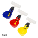 5PCS Chicken Water Drinking Cups Automatic Bird Drinker Bowl With Tee Connector Chicken Watering Automatic Poultry Feeding Tools
