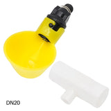 5PCS Chicken Water Drinking Cups Automatic Bird Drinker Bowl With Tee Connector Chicken Watering Automatic Poultry Feeding Tools