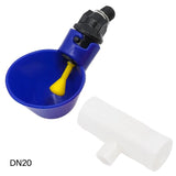 5PCS Chicken Water Drinking Cups Automatic Bird Drinker Bowl With Tee Connector Chicken Watering Automatic Poultry Feeding Tools