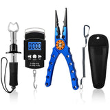 5Pcs/set Fishing Tool Kit Fishing Pliers Fish Gripper 45KG Scale Tools Set Saltwater Resistant Grip Cut Lines, Remove Hooks Gear