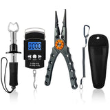 5Pcs/set Fishing Tool Kit Fishing Pliers Fish Gripper 45KG Scale Tools Set Saltwater Resistant Grip Cut Lines, Remove Hooks Gear