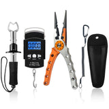5Pcs/set Fishing Tool Kit Fishing Pliers Fish Gripper 45KG Scale Tools Set Saltwater Resistant Grip Cut Lines, Remove Hooks Gear