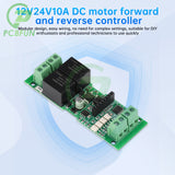 DC12/24V Brush Motor Driver Controller Forward Reverse Module 433Mhz Wireless Remote Control Board overcurren/Blocking Stop 1-8A
