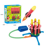 New Foot-stepping Small Outdoor Luminous Ejection Flying Flash Launch Rocket Children's Interactive Toys