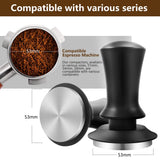 1pc 51/53/58mm Espresso Tamper, Premium Barista Tools Coffee Tamper With Spring Loaded, Stainless Steel