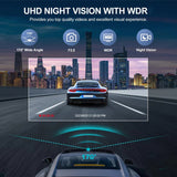1080P Dash Cam With WiFi 3 Cameras Front Inside Rear 3" Car Video Recording Wide Angle Night Vision G-Sensor 24H Parking Monitor