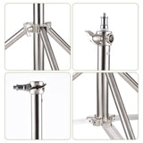 280cm/110in Heavy Duty Photography Stand Tripod Stainless Steel with 1/4" 3/8" Screw for Studio Softbox Video Light Flash