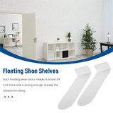 Shoe Display Wall Mount Set of 8,Clear Acrylic Floating Shees for Showcase Sneaker Collection