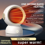 1pc, Small Heater With Heating And Fan Modes, Winter Indoor Use Electric Heating Ceramic Heater,Low Noise Small Heater With Heating And Fan Modes Heaters 1200W PTC Ceramic Fast Heating, Suitable For Home, Office, Bedroom, Halloween Christmas Gift