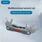 Universal DSLR Camera Rig Folding Screwdrivers and Hex Key Wrenches Tool Set with Seven Functional Tools