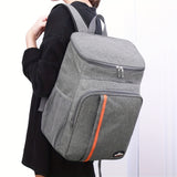 1pc, Cooler Bag, Heavy Duty Oxford Fabric Cooler Backpack, Waterproof Leakproof Insulation Outdoor Tote Bag