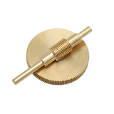 059 Worm Gear 120 Teeth 0.4MM 120T 12MM Hole Diameter Gear 1:120 Brass Decelerating Turbine Worm Gear 75MM Worm