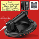 Electric Suction Cup - 200KG Load, 8in/9in Heavy Duty for Granite, Ceramic Tile & Glass Lifting. Type C Charging.