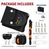 RV Camper Door Lock Keyless Entry with Deadbolt Backlit Keypad Wireless Fob Zinc Alloy Fit 2.75" x 3.75"