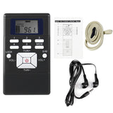 Mini Portable DSP Stereo FM Digital Clock Receiver for Simultaneous Interpretation Clip-on Radio Earphone Lanyard 1.2