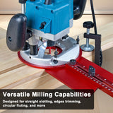 Versatile Edges Trimmer Bracket Circular Fluting Tool Stand Aluminum Alloy Router Bit Rack with Adjustable Radius Multi-Model