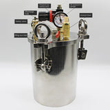 NEW 3L Dispenser Pressure Tank 304 Stainless Steel Pressure Barrel Dispensing Valve Fluid Dispensing Storage Bucket