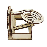 3D Wooden Puzzle Marble Run Rotating Track Mechanical Gears Constructor Engineering Kits For Adults Teens Kids Toy Gift 16 X 12