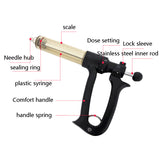 25ml/50ml Semi-Automatic Continuous Adjustable Vaccine Syringe Barrel Veterinary Needle
