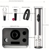 1pc 6pcs 6-in-1 Automatic Electric Wine Bottle Opener Set - Battery Operated, Stainless Steel