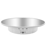 Motorized Rotating Stand, 7.87Inch,Mirror Covered 360 Degree Turntable Display Stand for Photography (White)