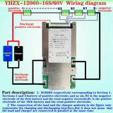 16S 40A Li-Ion Battery Board BMS 3.7V Same Port PCM 60V 20Ah 30Ah 50Ah 60Ah With Protection Function