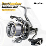 Huidiao Stainless Steel Bearing Spinning Fishing 8000 9000 10000 12000 14000 25KG Powerful Reel Saltwater Fresh Water Drag
