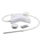 CRUSHER Acrylic Hookah Complete Kit with 4-color LED Lights Chicha Bowl Water Pipe X Letter Кальян Shishsa Smoking Set