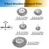 24PCS Wheel Cup Brushes Set, 1/4Inch Hex Shank Coarse Carbon Steel Wire Brush For Polishing, Cleaning Rust