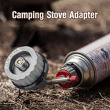 Camping Stove Adapter Aluminum Alloy Gas Tank Conversion Head for Outdoor Picnic BBQ