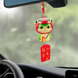 Car Decoration Chinese Rearview Traditional 2025 Year Of The Snake Hangable Pendant Creative Auto