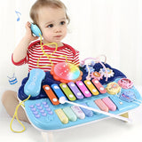 Musical Toys For Toddlers  6 In 1 Multifunction Baby Musical Toys Piano Drum Set  Electronic Learning Toys
