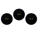 3Pcs Double Yellow Dot Lightweight Gear Training for Club Games Squash Racket Balls Compeon Sports