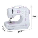 Electric Sewing Machine - Lightweight with Cutting, Double Thread. 12 Durable. Lover Gifts. Two Speed