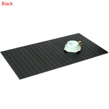 Portable Coaster Table Pad Natural Wood Insulation Mat Couch Placemat Anti Slip Sofa Armrest Tray Foldable