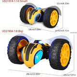 Stunt Car Remote Control Car For Kids, 1/14 2.4Ghz Rechargeable Off Road Bumble Tumble Bee Truck Rock Crawle