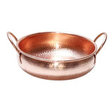 Hammered Copper Serving Bowl/Hot Pan - No Lid, Decorative Cooking Pot