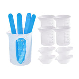 Silicone Measuring Cups Tool Kit With Stir Sticks Finger Cots For DIY Epoxy Resin Mixing Jewelry Making