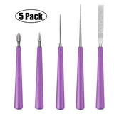 5PCS Set Diamond Tipped Bead Reamer Beading Hole Enlarger Tool for Glass Plastic Metal Wood Beads