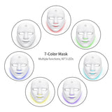 Wireless Facial Photon Therapy Skin Rejuvenation Luminotherapy LED Mask USB Recharge 7 Colors Skin Care Beauty Device Home Use