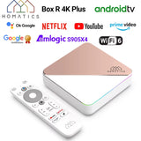 HOMATICS R 4K Plus AndroidTV 11 TV Box ATV Netflix Google Certified Amlogic S905X4 DTS Audio Dolby Vision Atmos Wifi6 BT5.0