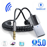 3.5mm Jack AUX Bluetooth 5.0 Receiver Wireless Audio Adapter Mini USB Dongle Stereo Handsfree Car Kit with Mic Music Transmitter