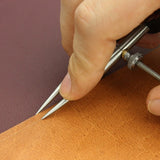 Compact Round Leg Spacing Gauge Stainless Steel Adjustable Edge Divider Compass Diy Handmade Leather Tools