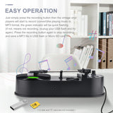 Radio 33/45 PRM LP Vinyl to MP3 Converter Turntable with 5V DC Adapter and Micro SD Card Slot