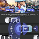 1080P Dash Cam 3Channel Front Rear Inside Camera WiFi Driving Video Recorder Loop Recording 24H Parking Monitor Car DVR