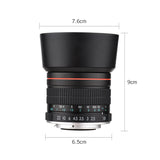 Andoer 85mm F1.8 Large Aperture Medium Telephoto Full Frame Portrait Camera Lens Manual Focus EF Mount for Canon EOS Cameras