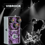 Rowin Electric Guitar Pedal Vibe Chorus Tremolo Guitar Effect Pedal True Bypass Full Metal Shell for Electric Guitar Parts