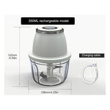 Mini robot kitchen, motor 28001 rpm, USB charging, rechargeable lithium battery, very suitable for cutting meat.