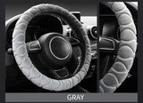 Soft Winter Warm Steering Wheel Cover Protector Decoration Super Thick Plush Collar for Women Man Car Accessories